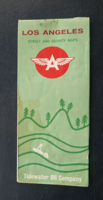 1963 Los Angeles California street map Associated  Flying A  oil  gas route 66
