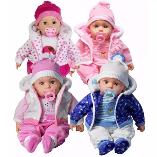 Muñeca BiBi 20" muñeca bebé realista niñas niños juguete de cuerpo suave o juegos de ropa