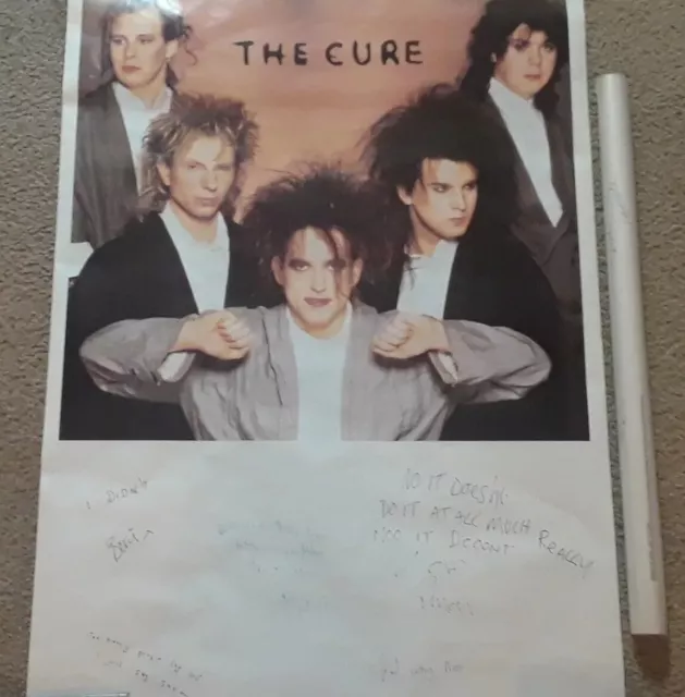 Sealed Poster!! The Cure CUP001 1987 Brockum 24"×36" NOS Original 80's Vintage Sealed Poster!! The Cure CUP001 1987 Brockum 24"×36" NOS Original 80's Vintage