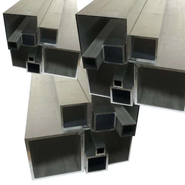 Tubo Rettangolare In Alluminio B&T Metall – AlMgSi 0,5 F22 (EN AW 6060), Grezzo, Saldabile E Anodizzabile – Sezione Rettangolare - 3