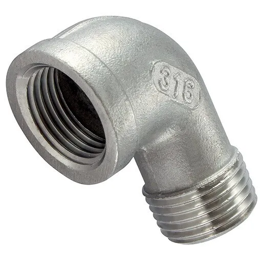 1/2" NPT 316 Stainless Steel Street Elbow Pipe 150 Threaded Fitting