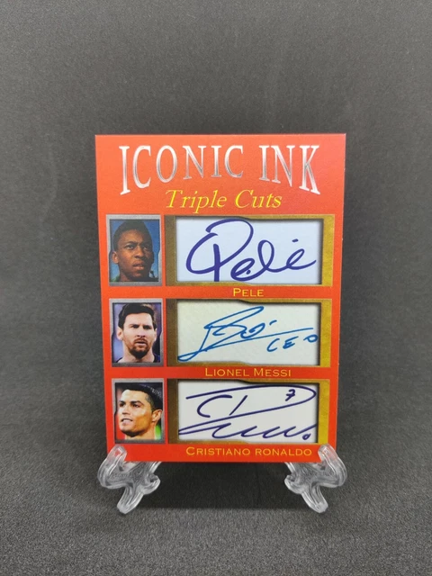 ICONIC INK PELE Lionel Messi Cristiano Ronaldo Facsimile Autograph EUR ...