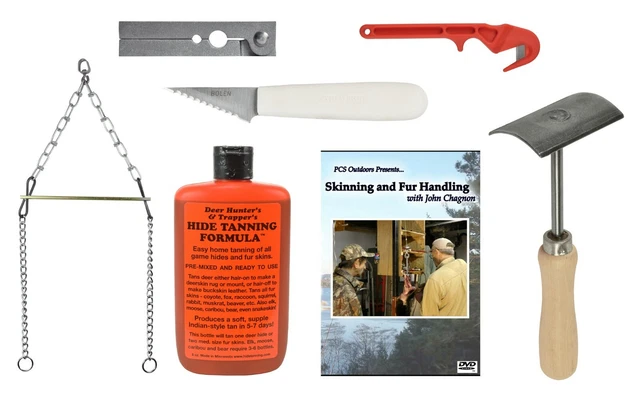 Fur Handling Equipment, Includes: 7\" X 60\" Fleshing Beam,  3  Mink Boards 18 Muskrat Stretchers 20 Raccoon Stretchers 5 Fox Stretchers 3 Wooden Fox Boards And 2 Coyote Stretchers