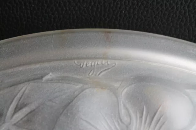 Grand format Lustre plafonnier vasque signé Degué art déco
