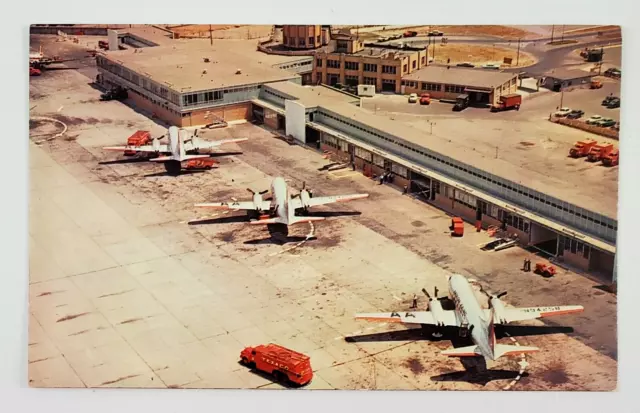 1960s Buffalo New York Airport American Airlines Plane Terminal Vtg Postcard NY