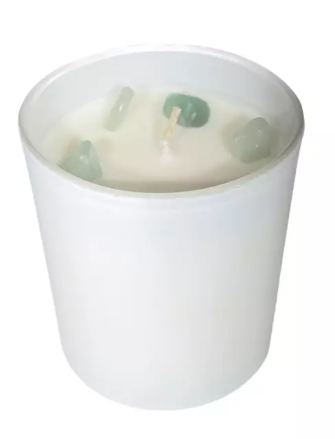 Angelite Crystal Gemstone Candle - 55 hour