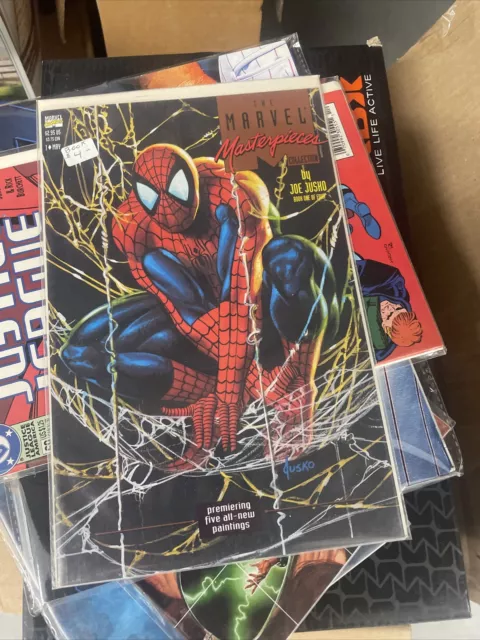 Marvel Masterpieces Collection #1 VF (Marvel 1993) ~ Spiderman ~ Jusko✨