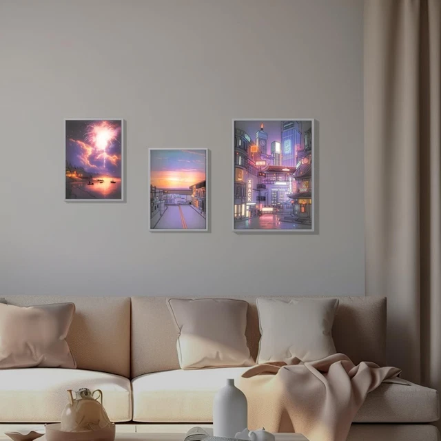 LIGHT UP PAINTING City Dimming LED Wall Art Painting Decor Light
