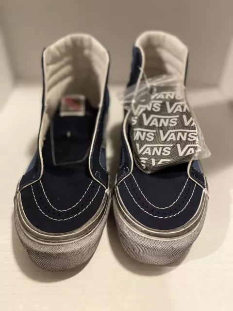 Vans Vault OG SK8-Hi LX Stressed Navy Blue Stressed Men Unisex VN0A4BVBNGJ