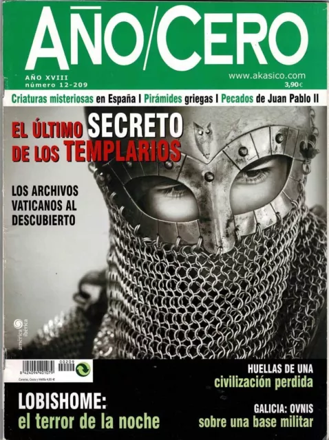 Revista Año Cero Nº 209. Templarios. Galicia Ovnis