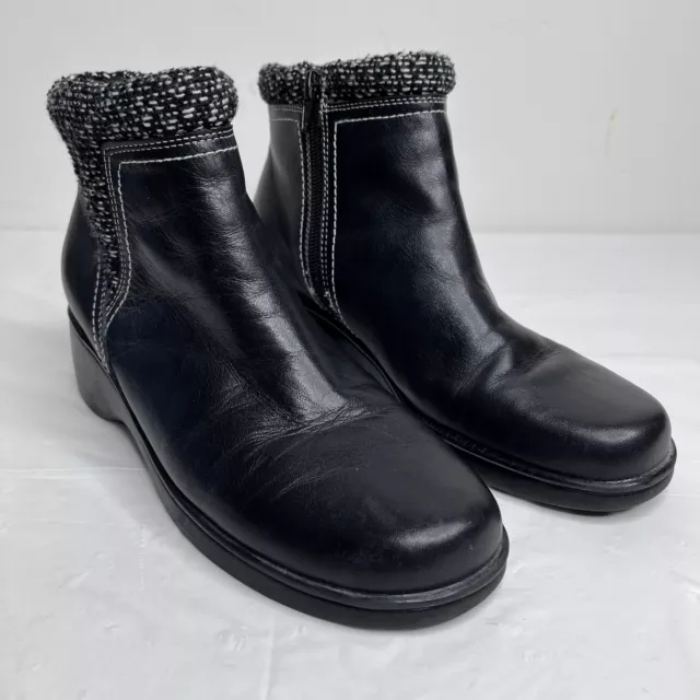 Bare Traps Gloria Womens 7 M Zip Up Ankle Boots Black Leather Booties Shoes