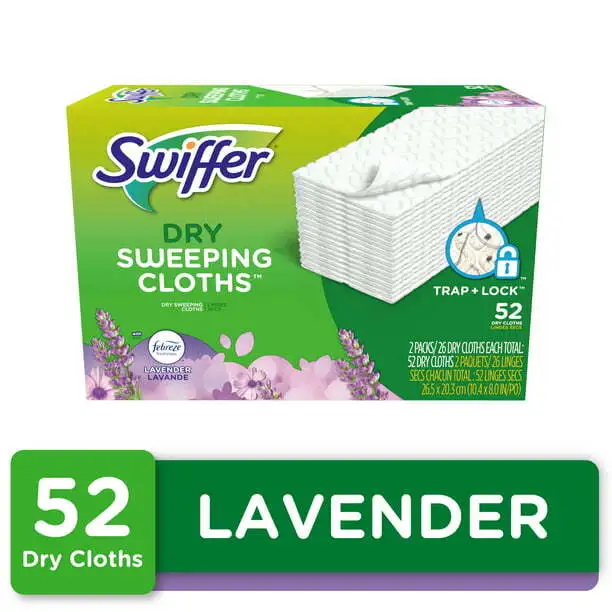 Swiffer Sweeper Dry Pad Refill, Lavender Scent, 52 Ct, High Quality