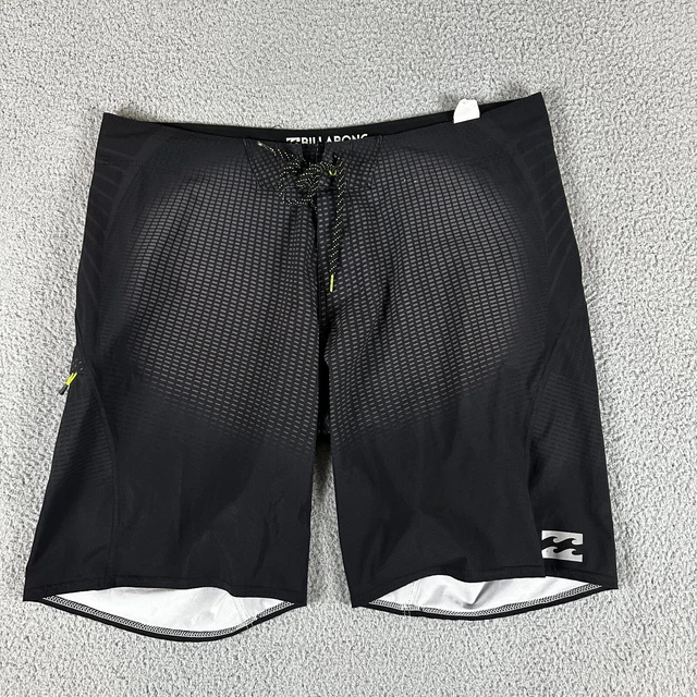 Billabong Swim Trunk Mens 40 Black Regular-Fit Low Rise Polyester Stretch Beach