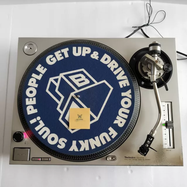 Technics SL-1200mk2 Silver DJ Turntable Direct Drive Tested w/cartridge JAPAN
