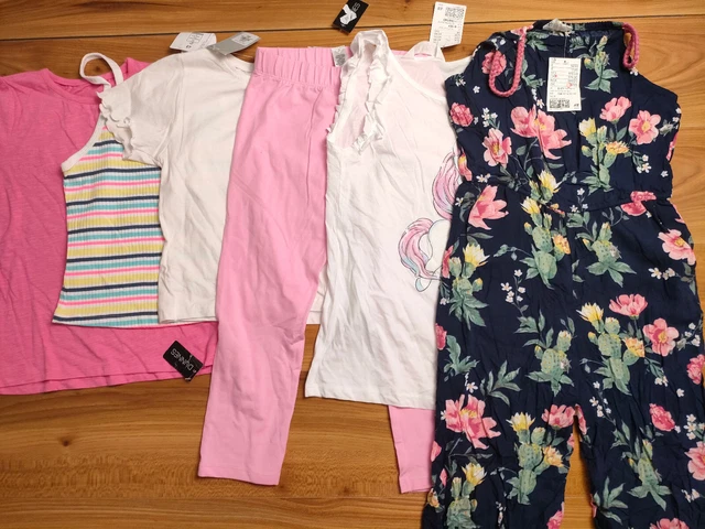 {F887} girls 8-9 years summer top leggings playsuit bundle all new M&S H&M