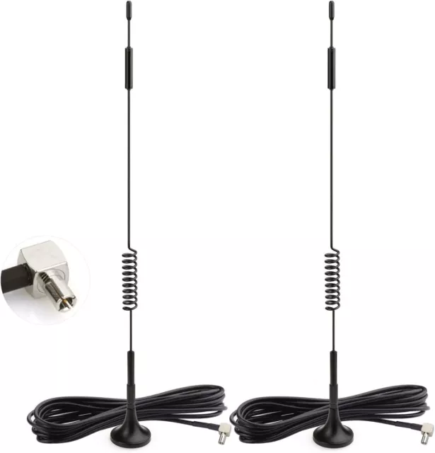 Bingfu 4G LTE Antenna TS9 Aerial 7dBi Magnetic Base External Network Antenna (2-