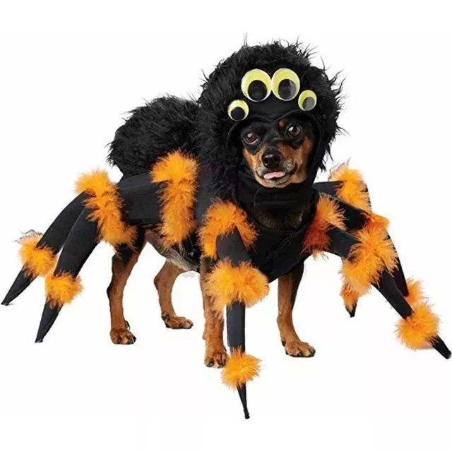Spider Pup Dog Costume Pet Animal Insect Tarantula Legs Funny Scary Fur Dress Up