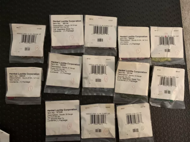 Loctite 1.5 " Inluer lock blunt glue dispensing needle tips 18 to 30 Ga LOT