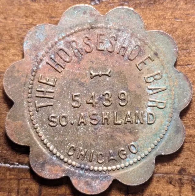 Chicago, Illinois IL The Horseshoe Bar Good For $1 Drinks Trade Token