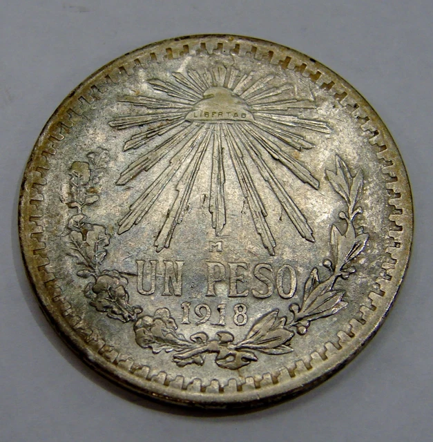 Mexico - 1918 - Silver Peso - KM# 454