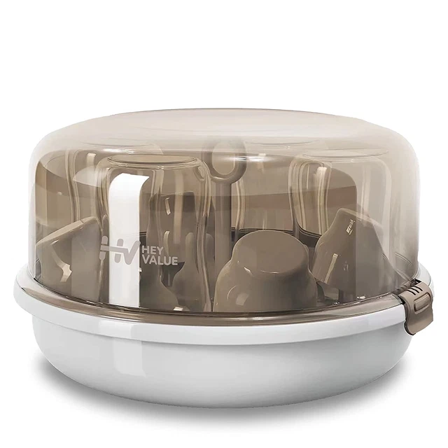 Baby Bottle Sterilizer Microwave Steam Sterilizer for Baby Bottles, Pacifier, Br