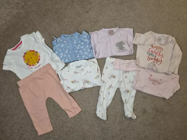 Pacchetto vestiti bambina 0-3 mesi gilet babygrows leggings