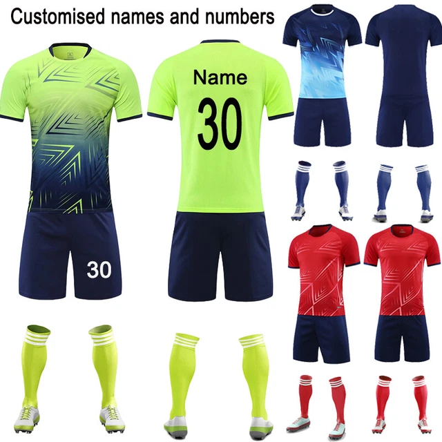 Personalized Boy Girls Kids Football Kits Training Suit Sportswear Shirt