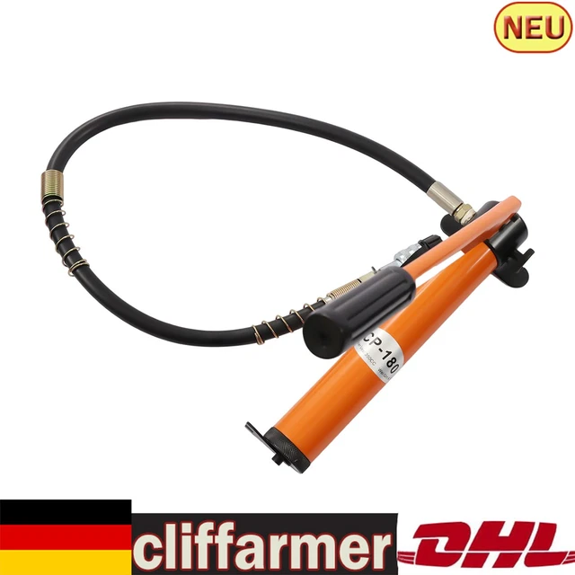 BSC-20 CP-180 Manuele Hydraulische Pomp 1m Slang Handpomp Oliegehalte 350cc, 70Mpa Druk Handpompen met 20T Ton Hefcapaciteit Hydraulische Cilinder Hydraulisch Gereedschap
