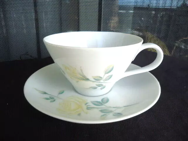 vintage noritake cook n serve yellow rose tea cup & saucer set gaynor 116