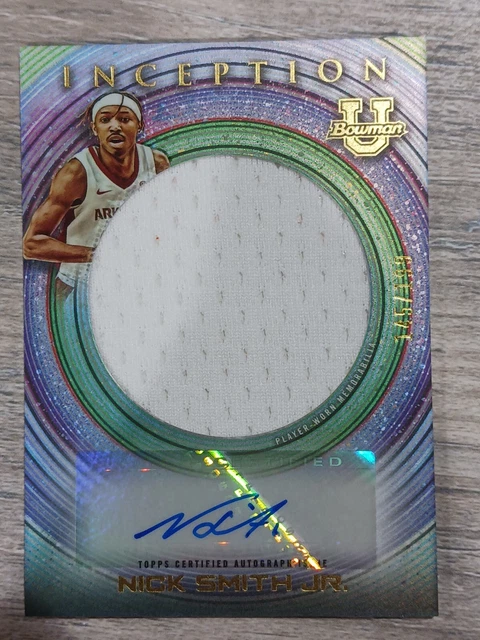 2022-23 Nick Smith Jr. Bowman University Inception Rookie Patch Auto /199 G06-43