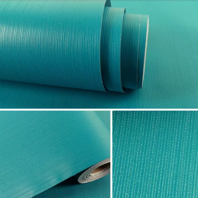 Papier Peint Adhésif Imperméable Film Autocollant Rayures Motif Pièce Décor DIY