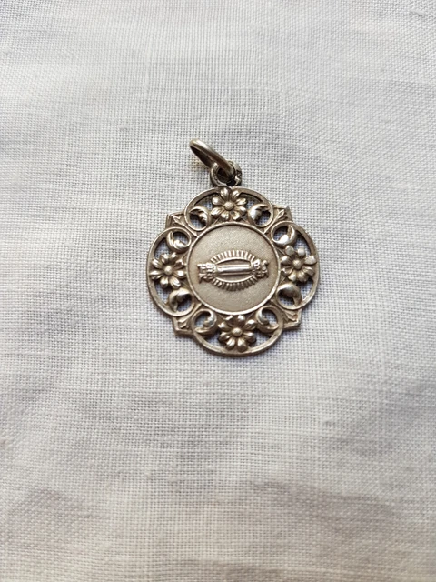 Pendentif Ancien Médaille Religieuse En Argent Massif 925/1000 - Saint Christofle, Occasion