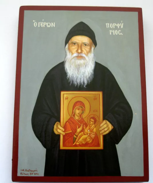 Mönch Porfyrios v. Berg Athos St. Ikone Icon Ikona Icone Icono Saint Porphyrios