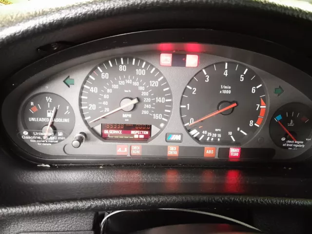 1998-1999 BMW E36 M3 M3.2 S52 Instrument Gauge Cluster SEE CONDITION 444E36 1998-1999 BMW E36 M3 M3.2 S52 Instrument Gauge Cluster SEE CONDITION 444E36