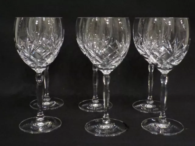 6 Verres à Eau En Cristal Taillé, Cristallerie Des Vosges, Possibilité 12 2