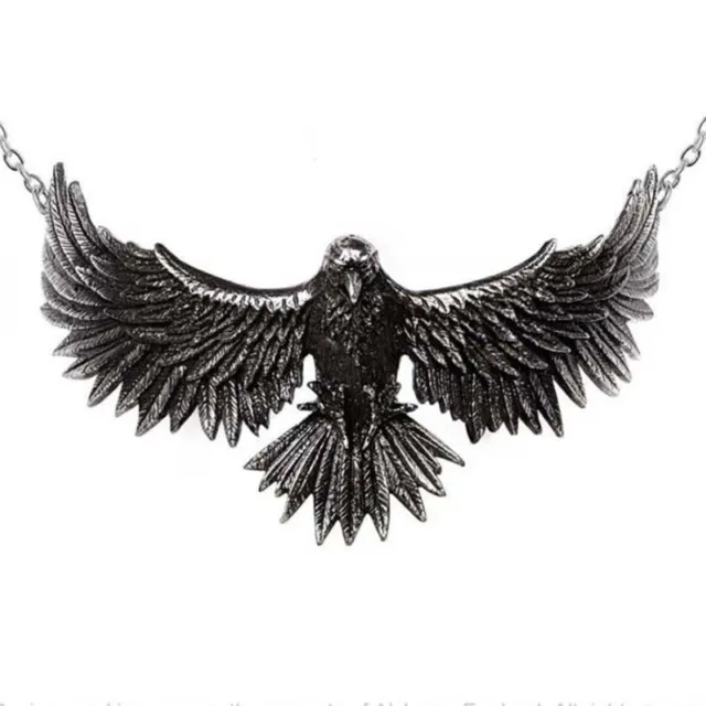 Curse Of Coronis Necklace Choker, Gothic Raven Beauty Bird Gift, Alchemy England