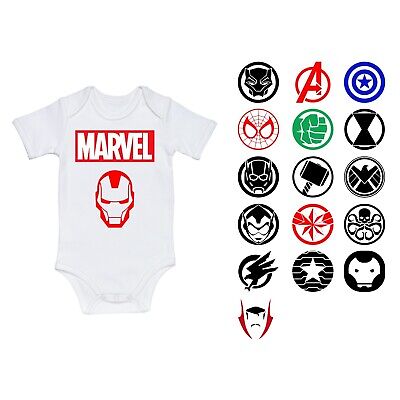 Body neonato personalizzato MARVEL Avengers Thor Iron Man Hulk Capitan America