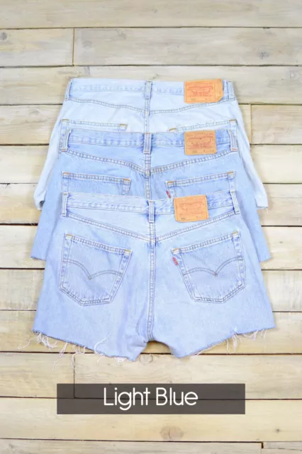 Grade B Levis Vintage Womens High Waisted Denim Shorts Size 6 8 10 12 14 16 18