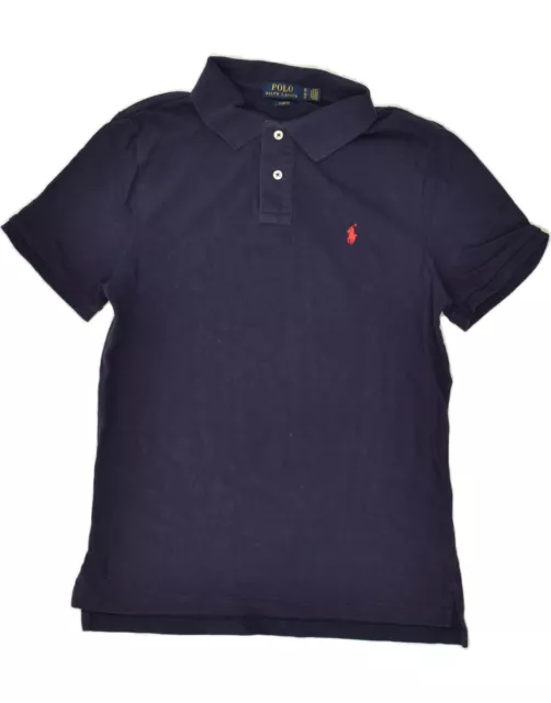 POLO RALPH LAUREN Boys Slim Fit Polo Shirt 15-16 Years XL Navy Blue AV01