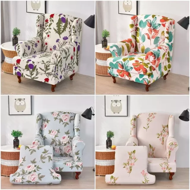 Wing Chair Cover Armchair Covers Relax Sofa Slipcovers with Seat Cushion Cover