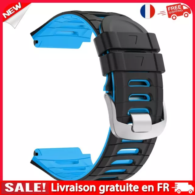 fr Silicone Strap Bracelet Watch Band for Forerunner 920XT (Black Blue)