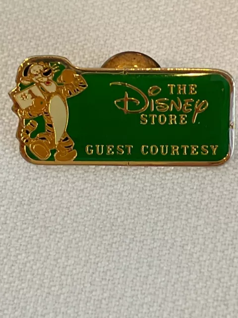 Disney Disney Store Guest Courtesy Tigger Green Pin Good Condition