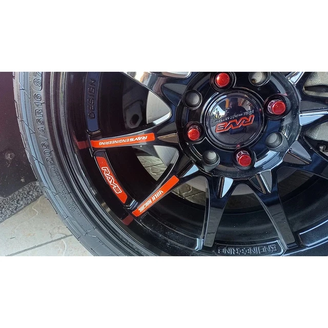 12 Adesivi Decal JDM Rossa – VOLK Racing CE28SL – Sticker Per Cerchi Giapponesi