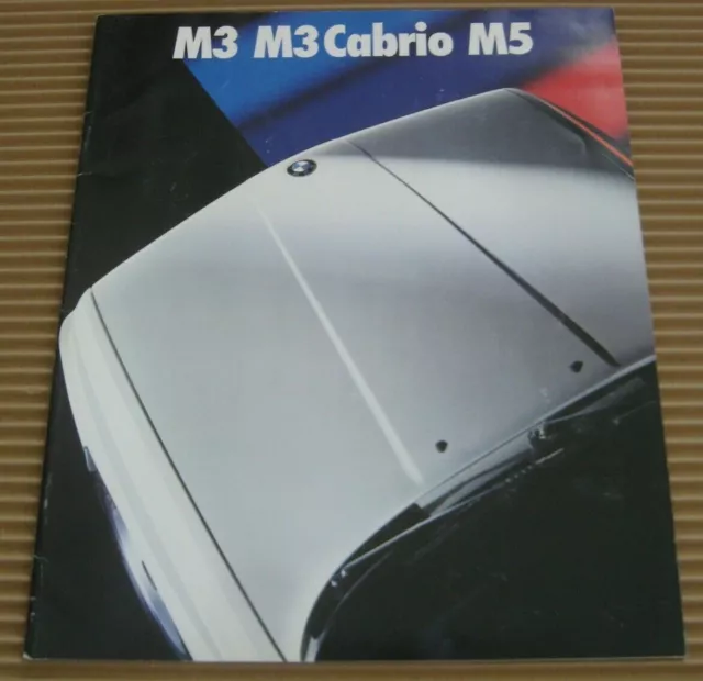 1990 BMW M3 Cabrio E30 M5 GRAND Catalogue Brochure Prospekt Dépliant Pub Deutsch