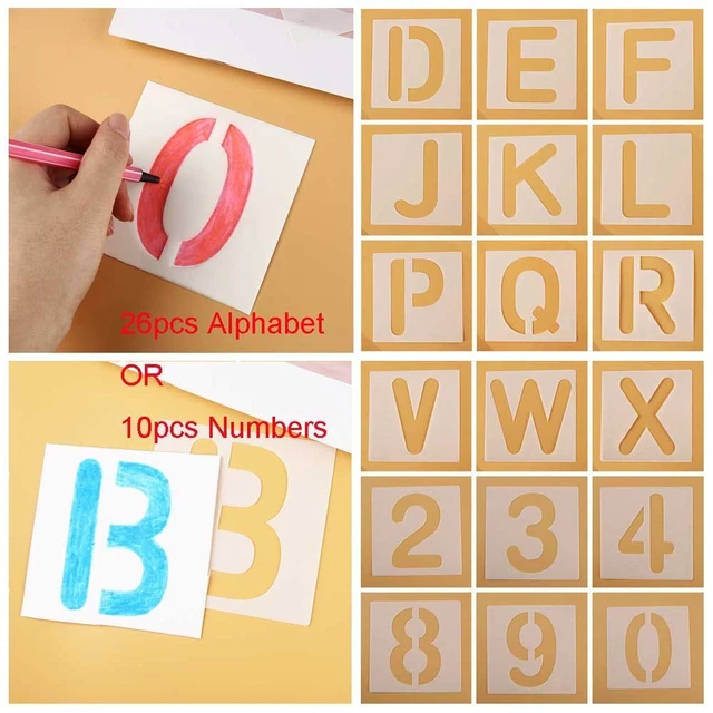Decorative Layering Stencils Scrapbooking Alphabet Number  Embossing Template