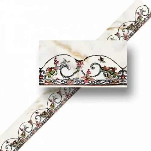 Dolls House Faux Marble Wallpaper Border Miniature 1:24 Scale 1/2in Multi
