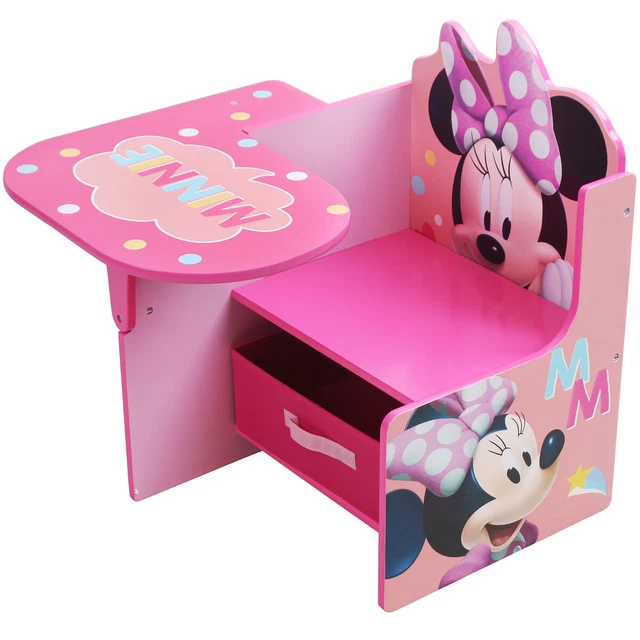 Scrivania sedia mouse Minnie con cestino portaoggetti
