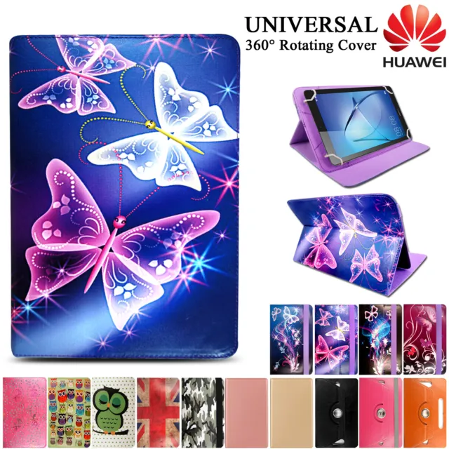Huawei Mediapad T3 7,8,10, M5 10 ,T5 10 360°Rotating PU Leather Tablet Flip Case