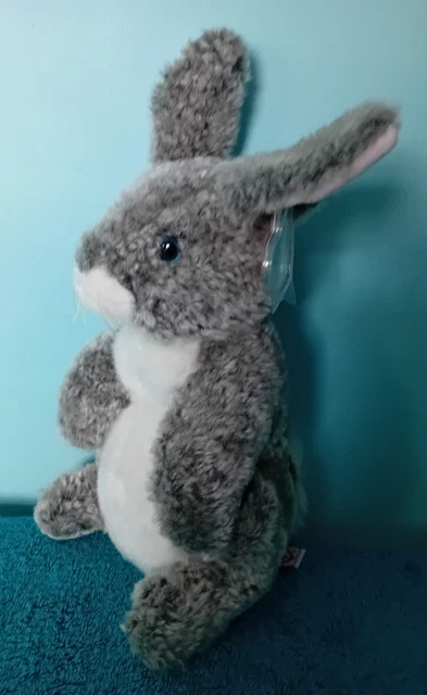 TY VINTAGE HOPPER the Grey White Retired Collectable Beanie Baby Bunny 10.00 PicClick UK