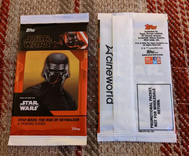 Topps Star Wars: The Rise Of Skywalker - Cineworld Exclusive Promo Card Pack